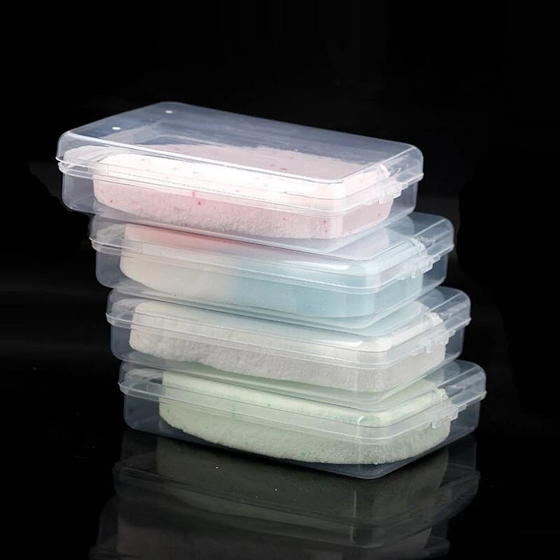 

1pc Face Cleansing Sponge Puff Super Soft Comfortable Cleaning Flutter Cosmetic Puff Facial Washing Makup Tools with Box