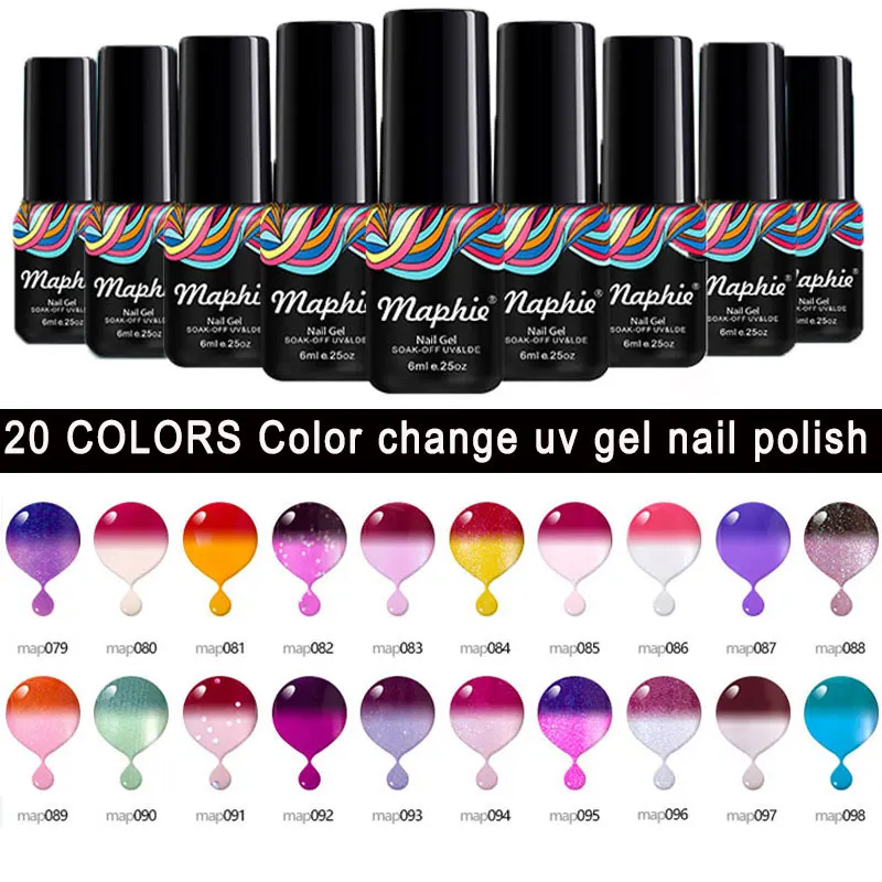 

Maphie Thermal UV Nail Gel Polish 3D Chameleon Temperature Led Nail Lacquer Enamel Soak Off Led Change Color Gel Nail Varnish
