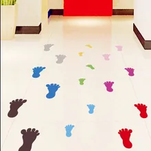 30 шт(15 слева/справа) цветные наклейки на стену в форме следов для детской комнаты, домашний декор, напольная мебель, шкаф, холодильник, S1