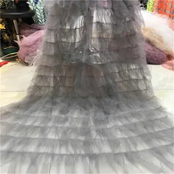 

Nigerian Lace Fabric 2019 High Quality Lace 3d Lace Fabric Wedding Gray African With Nigerian French Lace Fabric