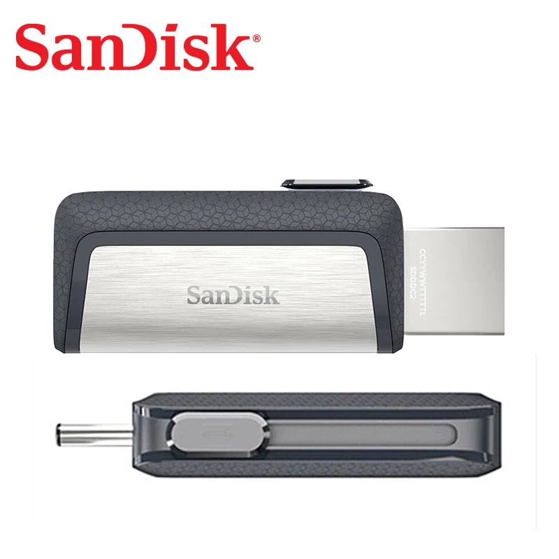  SanDisk SDDDC2 dual usb otg flash pendrive 16gb 32GB 64GB 128G 256g de memoria extrema tipo c flash