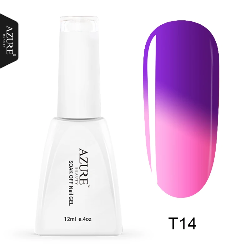 

Azure Beauty Thermal UV Nail Gel Polish Changing Color With Temperature Soak Off Led Art Lacquer Long Lasting Hybrid Nail 12ML