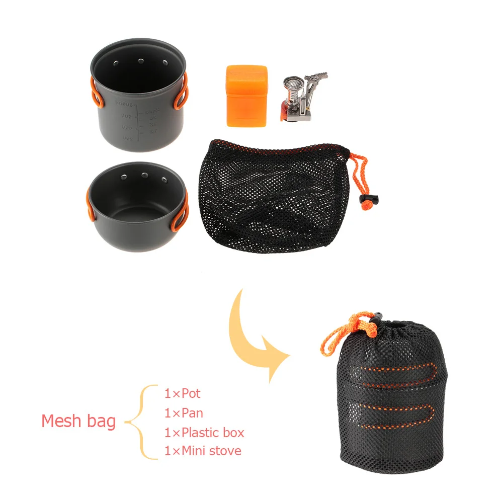 TOMSHOO al aire libre pote utensilios conjunto estufa de Camping estufa plegable senderismo estufa de Gas al aire libre Backpacking cocina Picnic cocinar conjunto