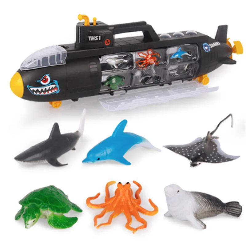 4 tipos Niños Juguete Tiburón submarino Set con aleación de simulación militar Coche Modelo! 