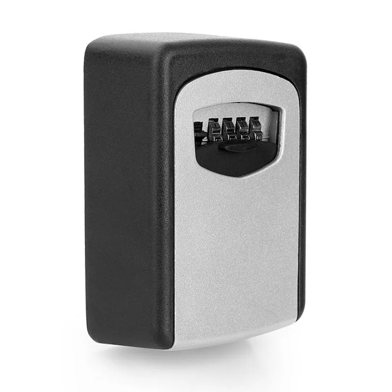 Key Storage Box Digit Wall Mount Combination Lock Four Password Keys Safe Box Aluminum Alloy Material Security Organizer Boxes