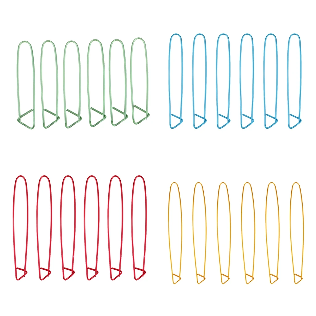 6Pcs Stitch Holders Large Locking Safety Pins for Crochet Knitting Sewing