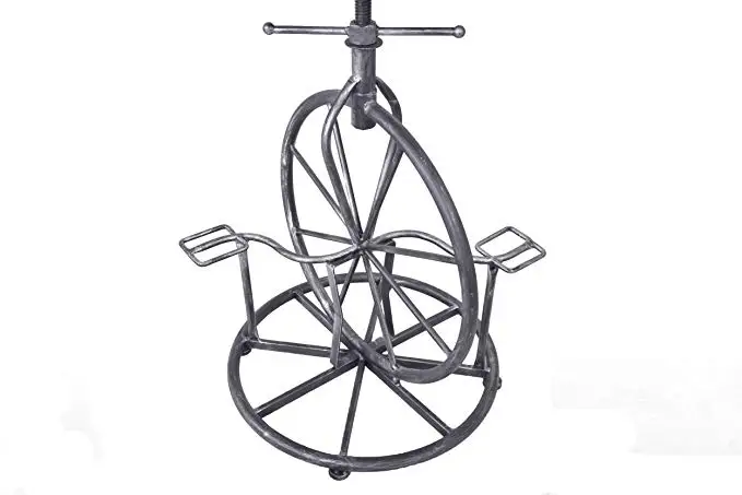 Topower Vintage Bar Stool Swivel Solid Wood seat Iron Retro Industrial Height Adjustable Bicycle Wheel Design Bar Chair Seat Topower Vintage Bar Stool Swivel Solid Wood seat Iron Retro Industrial Height Adjustable Bicycle Wheel Design Bar Chair Seat