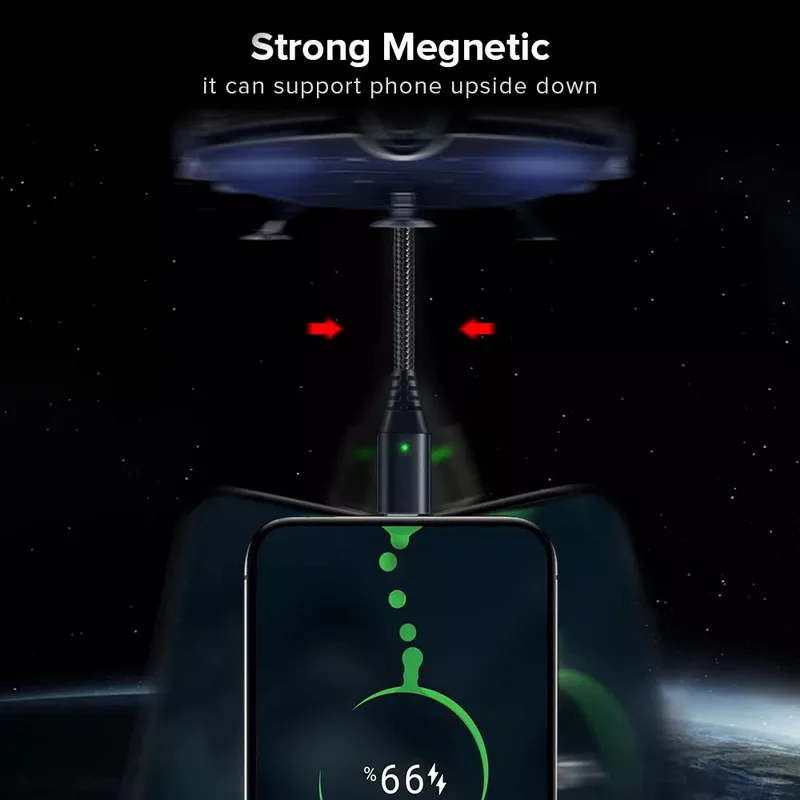 Магнитный кабель GETIHU 3,0 A для быстрой зарядки iPhone X 8 samsung Quick Charge Micro usb type C Магнитный зарядный шнур для передачи данных