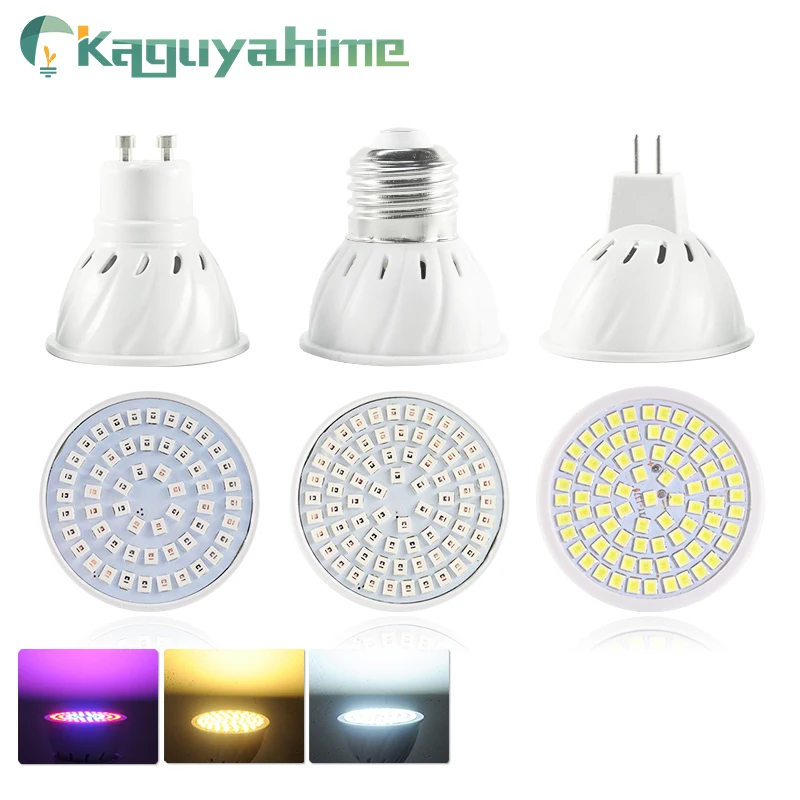 Kaguyahime LED MR16 GU10 E27 Bulb 220V Spotlight 2835 SMD Lamp Grow Light High Bright Spot Lampara Bombillas | Лампы и освещение