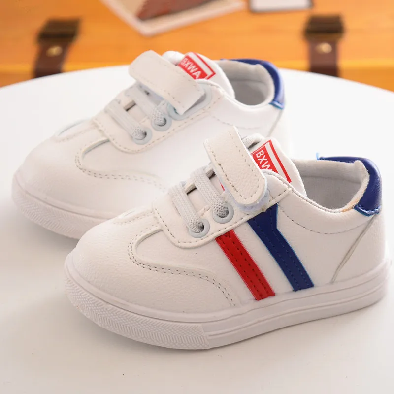 

2018 European all seasons breathable children casual shoes unisex pure new brand kids sneakers Hook&Loop baby boys girls shoes