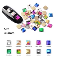 10 шт. Стразы ab Crystal Камни для пламени квадратный алмаз камень 3D браслеты с подвесками стразы маникюр Нейл-арт Декор инструмент