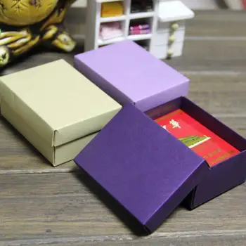 

20pcs Wedding Candy Box Jewelry Gift Box With Lid Purple Cardboard Packaging Boxes Party Favor Sweets Chocolates Box