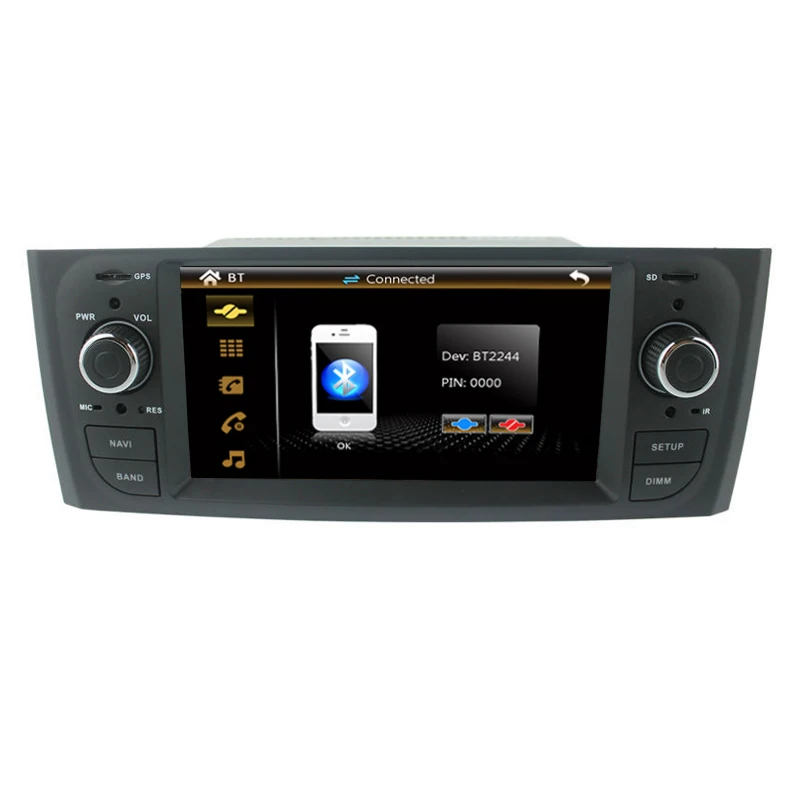 Top Car DVD GPS for Fiat Grande Punto Linea old Central Multimedia with Bluetooth RDS iPod function 3G USB host CANBUS audio mic 2
