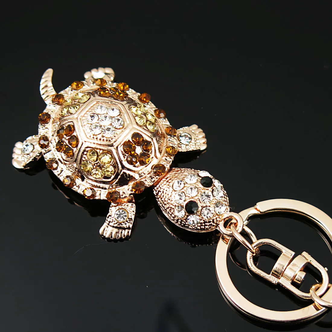 Sanyu 2018 Мода Полный Кристалл Rhinestone брелок Черепаха для Для женщин сумки украшения