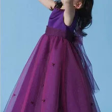Платья с цветочным узором для девочек на свадьбу, фиолетовое платье на выпускной, для причастия, детские рождественские пышные платья для девочек