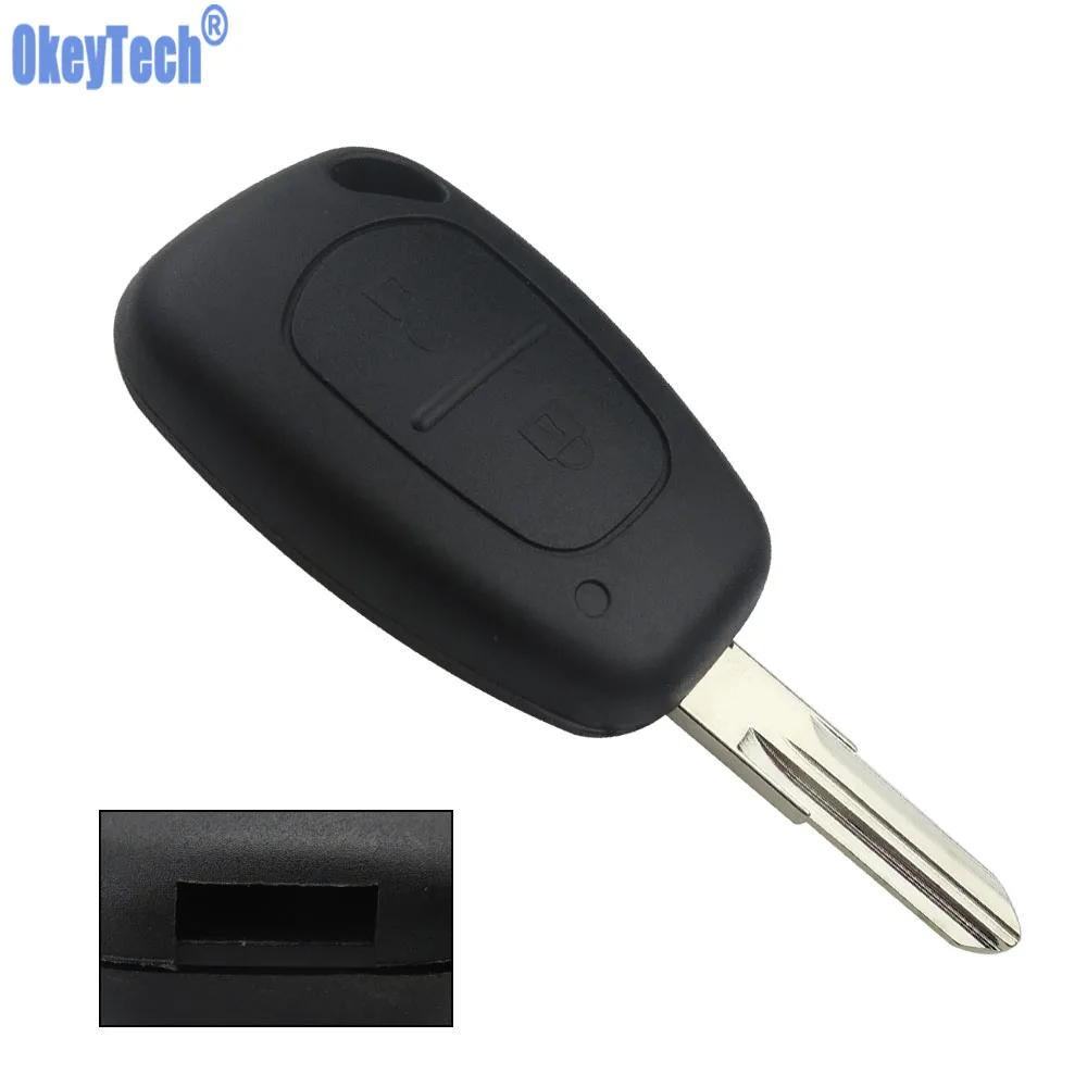 OkeyTech Car Cover Shell Remote Key Case Blank Replacement Shell FOB 2 Buttons For RENAULT Kangoo Dacia Logan Sandero Duster NEW