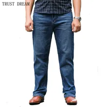  Man Straight Regular Denim Pant Blue Washed Men Casual Big Trousers Business Style Clothing Fashion Male Jeans 