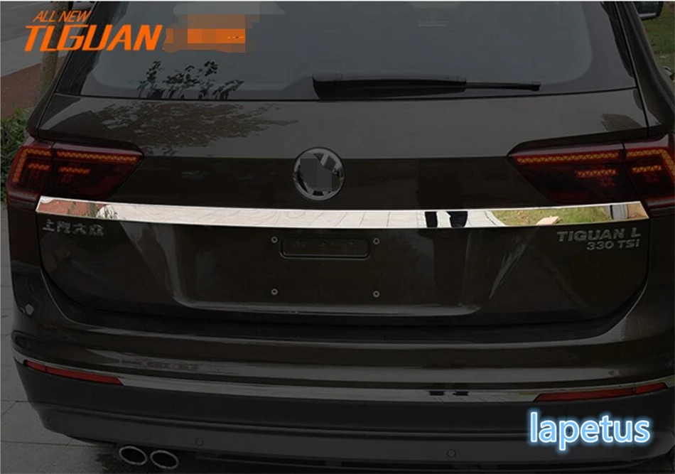 

Lapetus Rear Door Tailgate Lid Plate Protector Cover Kit Trim Decorative Strip Fit For Volkswagen VW Tiguan 2016 2017 2018 2019