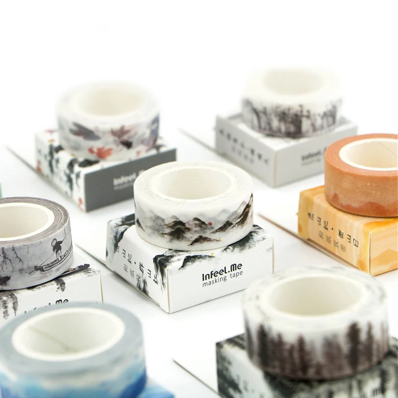 

DIY Vintage Retro Chinese Style Washi Tape Lovely Decorative Adhesive Tape Lovely Masking Tape For Decoration Korean Stationery