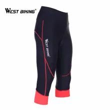 WEST BIKING, женское гоночное нижнее белье, 3D коврик, велосипедные шорты, Coolmax, ткань, плотная одежда для верховой езды, пират, MTB, дорога, женские короткие штаны