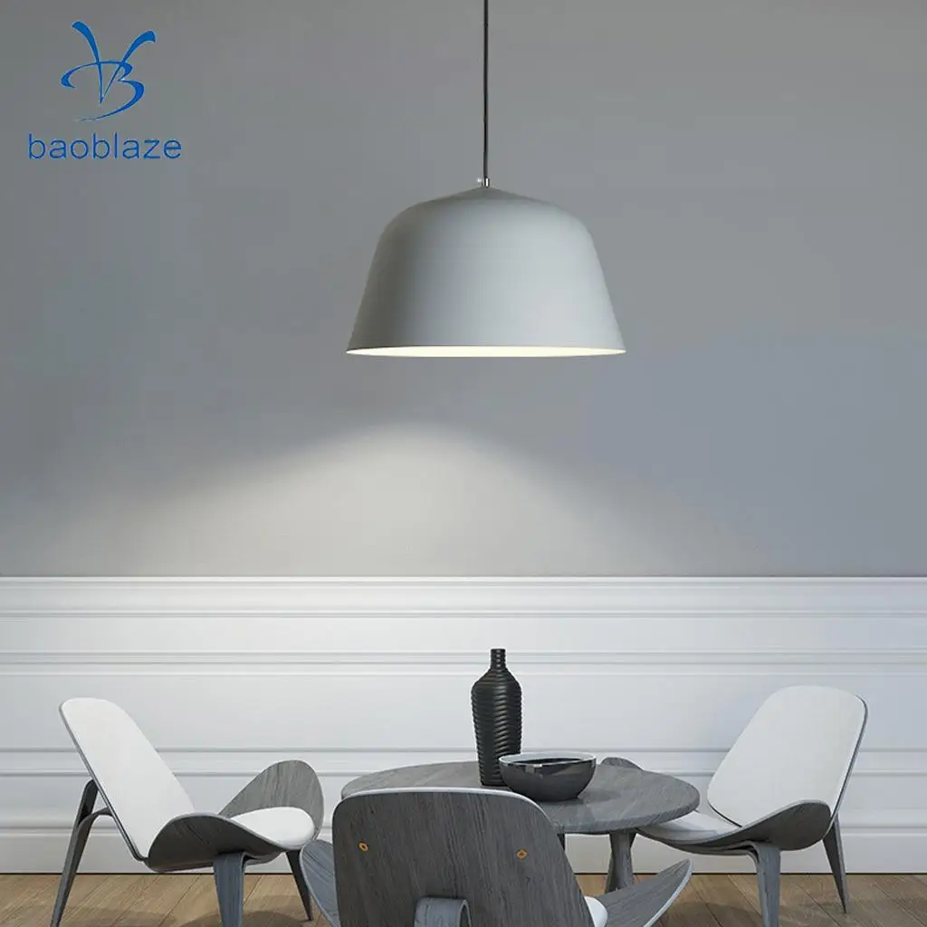 

Simple Pendant Light Modern Aluminum Lampshades Bulb Cover for Bedroom Corridor Shops Cafes Bars ( Gray )