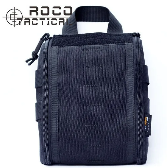 ROCOTACTICAL MOLLE тактический медицинский пакет армии США аварийные военные медицинские сумки для выживания модульная медицинская сумка Cordura для охоты - Цвет: Black