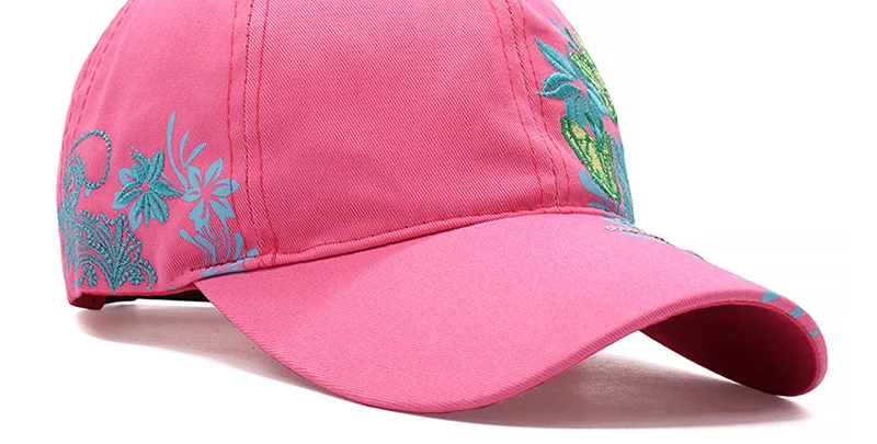 Женская модная бейсбольная кепка с цветочной бабочкой, Женская хлопковая бейсболка с вышивкой, Кепка на кости, женская летняя повседневная Кепка в стиле хип-хоп