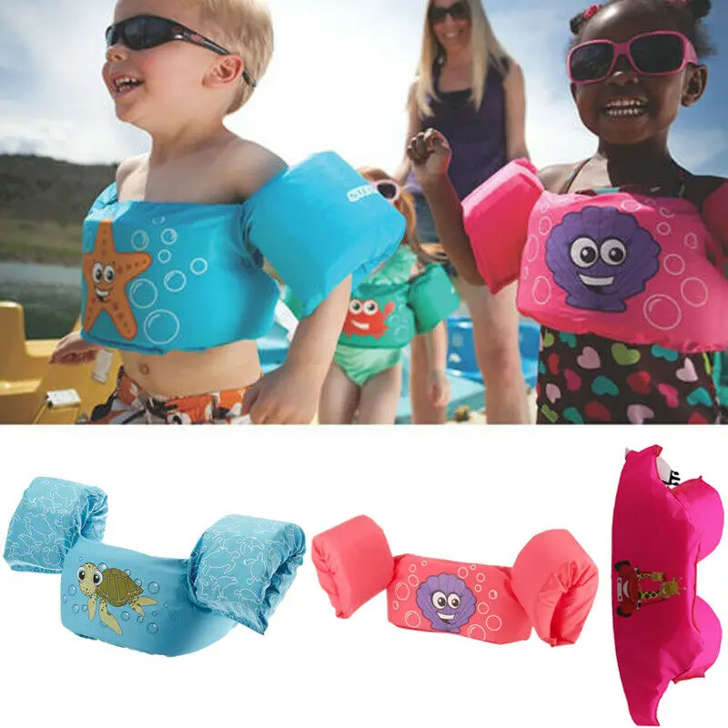 Baby Kids Arm Ring Life Vest Puddle Sleeves Jumper Floats Foam Safety Jacket 