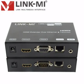

LINK-MI EP25 120m Audio Video HDMI Over IP Extender TX + RX By Cat5e/6 Cable Support IR, DIP Switch