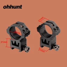 Ohhunt 2 шт. охотничий прицел крепление кольца высокопрофильное Пикатинни Крепление для прицела направляющая для прицела крепление для тактического оптического прицела лазер