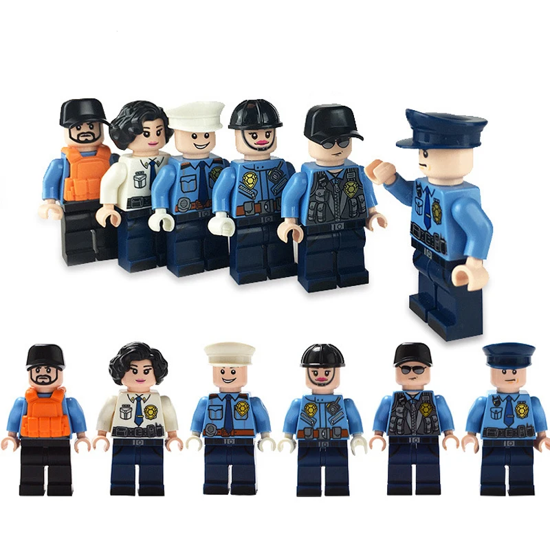 24pcs Legoing Military Building Blocks Navy Army With Equipment DIY toys Figures Sets Brick Toy Compatible LegoING Kids Gift Toy