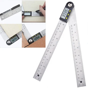 

200mm Stainless Steel Digital Electronic Inclinometer Goniometer Level Measuring Angle Ruler Protractor Inclinometer Angle Gauge