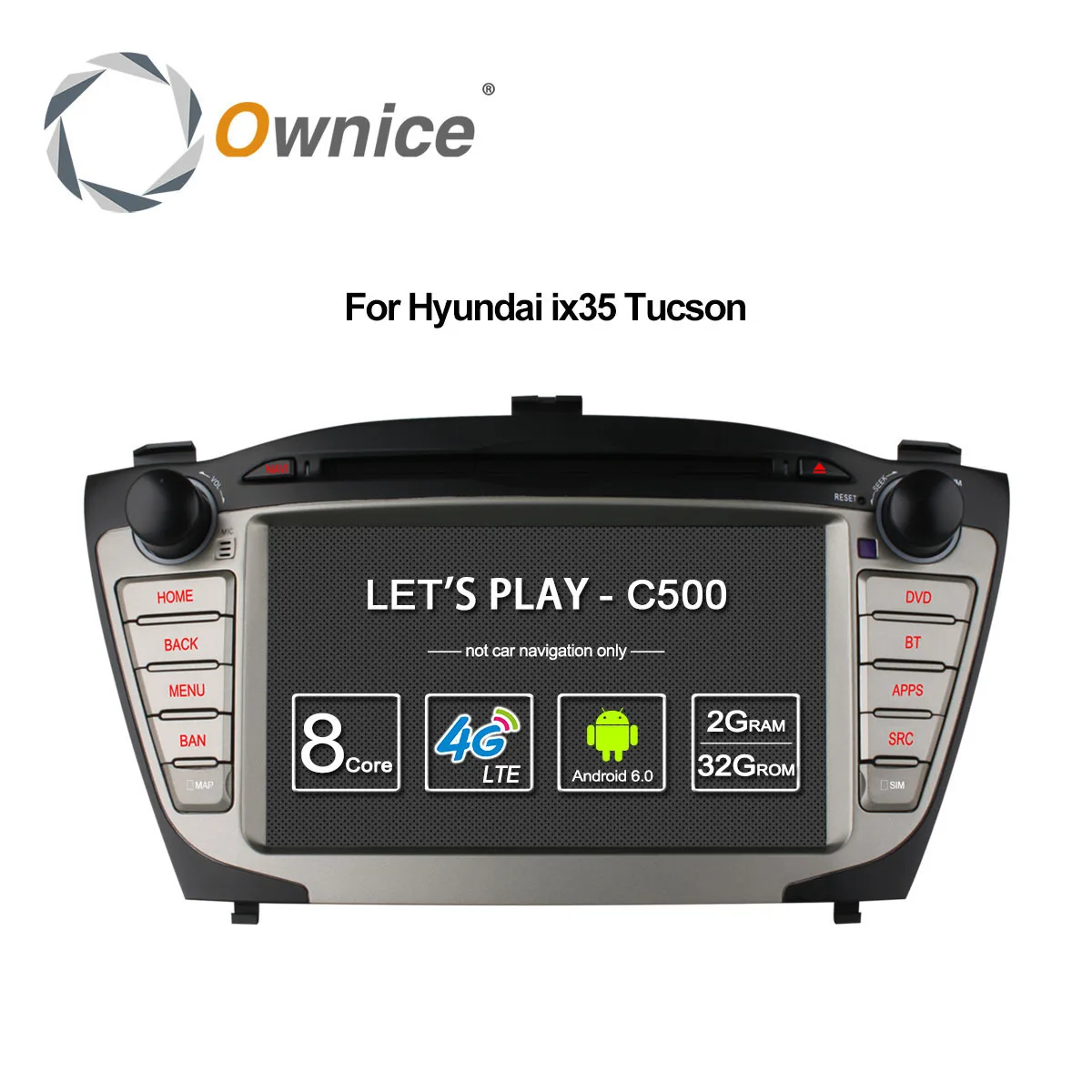 Excellent Ownice C500 4G SIM LTE for Hyundai iX35 Tucson 2009 - 2015 Android 6.0 8 Core 2 din car dvd gps radio 2GB RAM 32GB support DAB+ 0