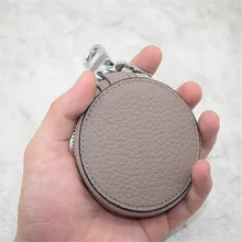 Деловые Чехлы для карт и ключей, кошелек из натуральной кожи для женщин и мужчин, круглый дизайн, автомобильные ключи, упаковка, модная молния, carteira masculina