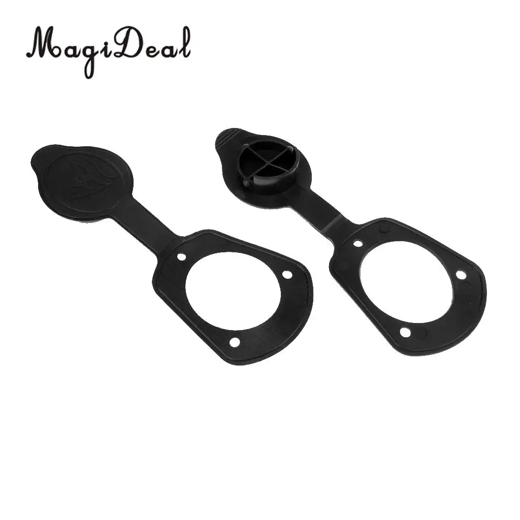 MagiDeal Hot Sale 2Pcs Large Black Color ABS Cap Gaskets for Flush Mount Fishing Rod Holders Canoe Rowing Boat Kayak Accessory