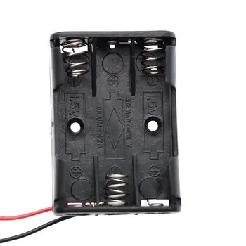 

3 x 1.5V AAA Battery Spring Clip Plastic 4.5V 3 AAA Battery Case Holder Box With Wire 100PCS/LOT