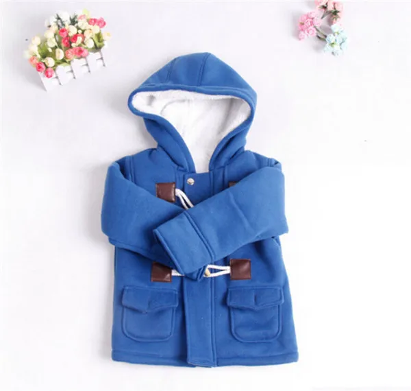 Новая верхняя одежда для маленьких мальчиков, пальто, модные детские куртки, зимняя куртка для мальчиков и девочек, теплая детская одежда с капюшоном, детская одежда - Цвет: Синий