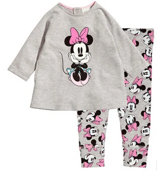 

Spring Autumn Girl Hoodies + Pants Set Toddler Kids Clothes Vetement Enfant Suit Baby Mickey Infantil Minnie Children Clothing