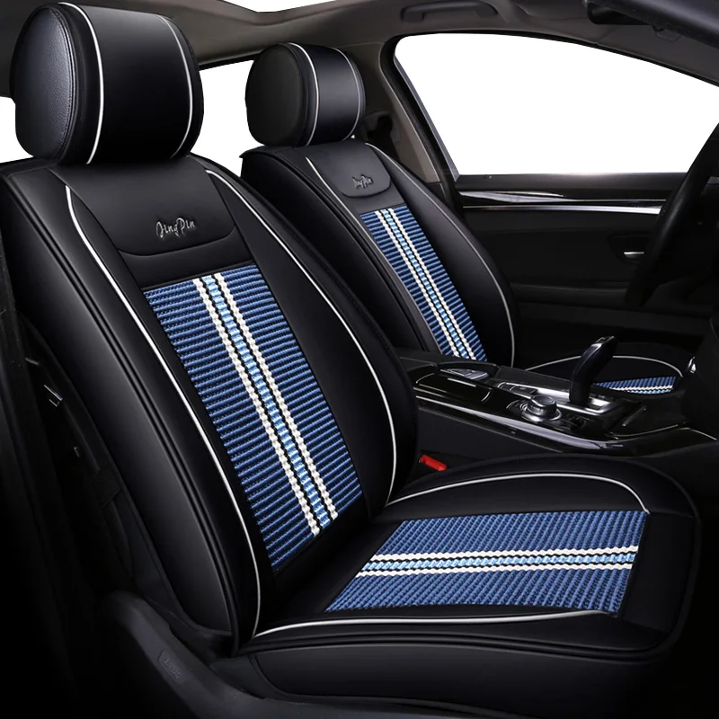 

Luxury leather ice silk universal car seat cover for Opel Astra h j gmokka insignia mokka corsa ampera automobiles accessories