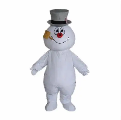 New Snowman Mascot Costume Christmas Frosty Walking Adult Party Suit Gift