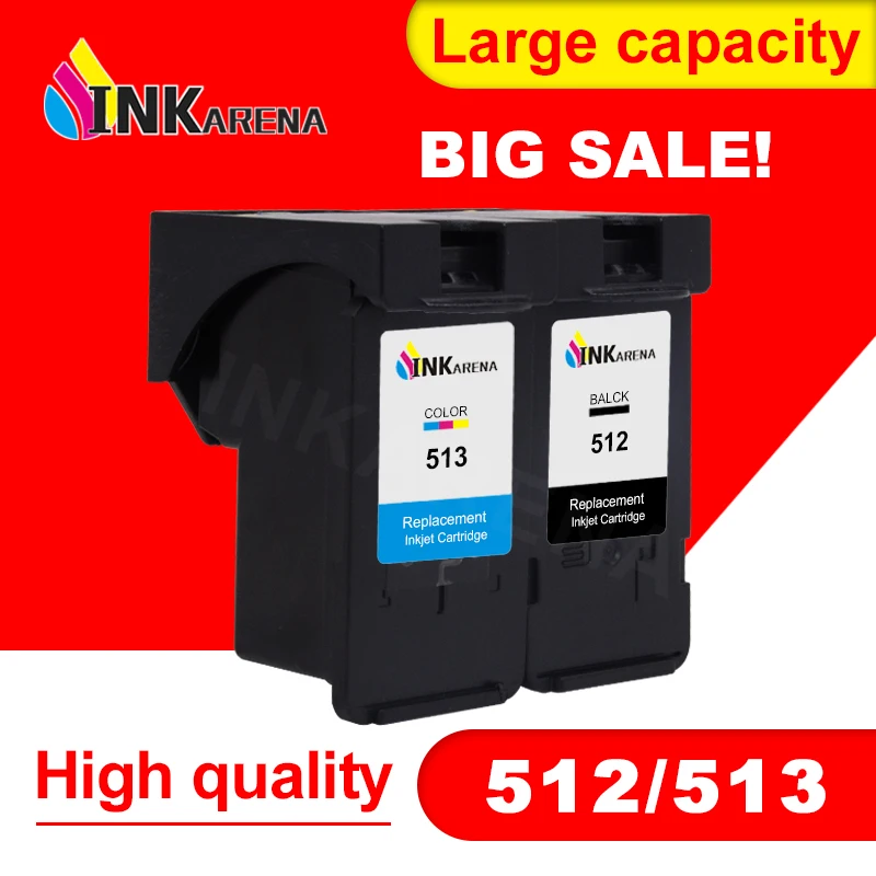 INKARENA PG512 CL513 Заправляемый картридж с чернилами PG 512 CL 513 XL для Canon MX320 MX330 MX340 MX350 MX410
