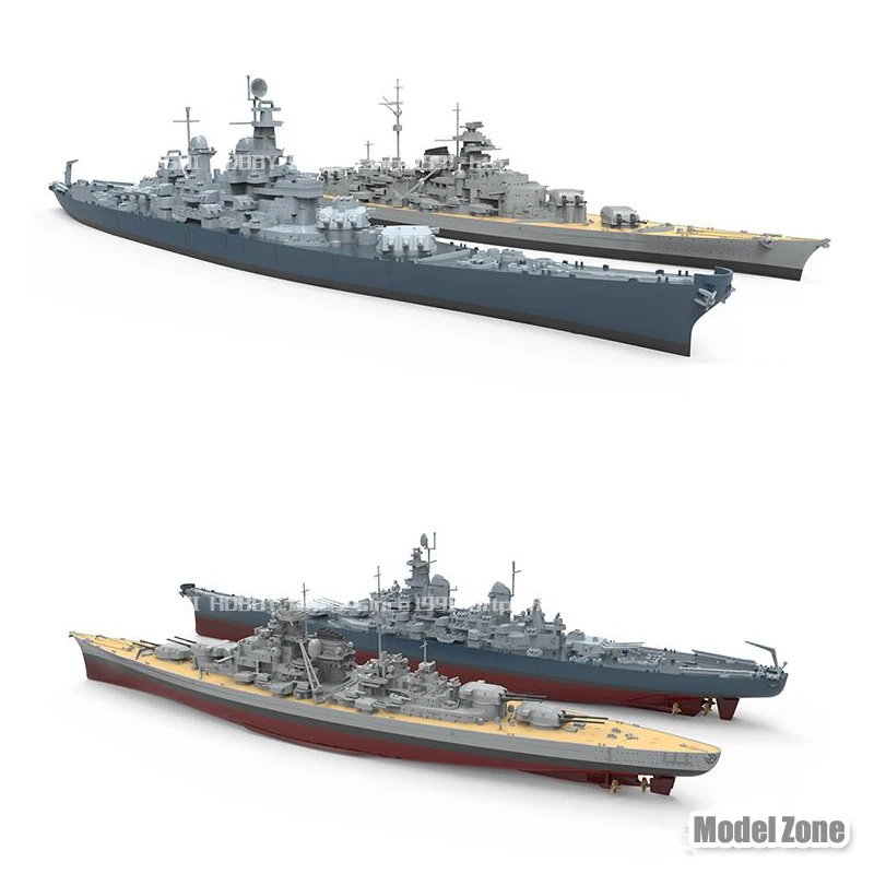 2 стиля world war two Classic battleship Missouri Bismarck 1/700 масштаб Монтажная модель строительные