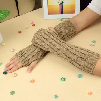 

2020 Fashion Gloves Unisex Men Women Knitted Fingerless Winter Gloves Soft Warm Mitten Winter Popular Thermal Arm Warmers Mitten