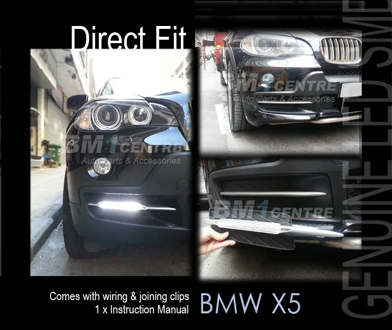 6000 К ксенон белый 18 Вт высокой мощности Мощность светодиодный фары дневного света лампы DRL для 2007-2010 аэц BMW E70 X5 с мигания сигнальных огней