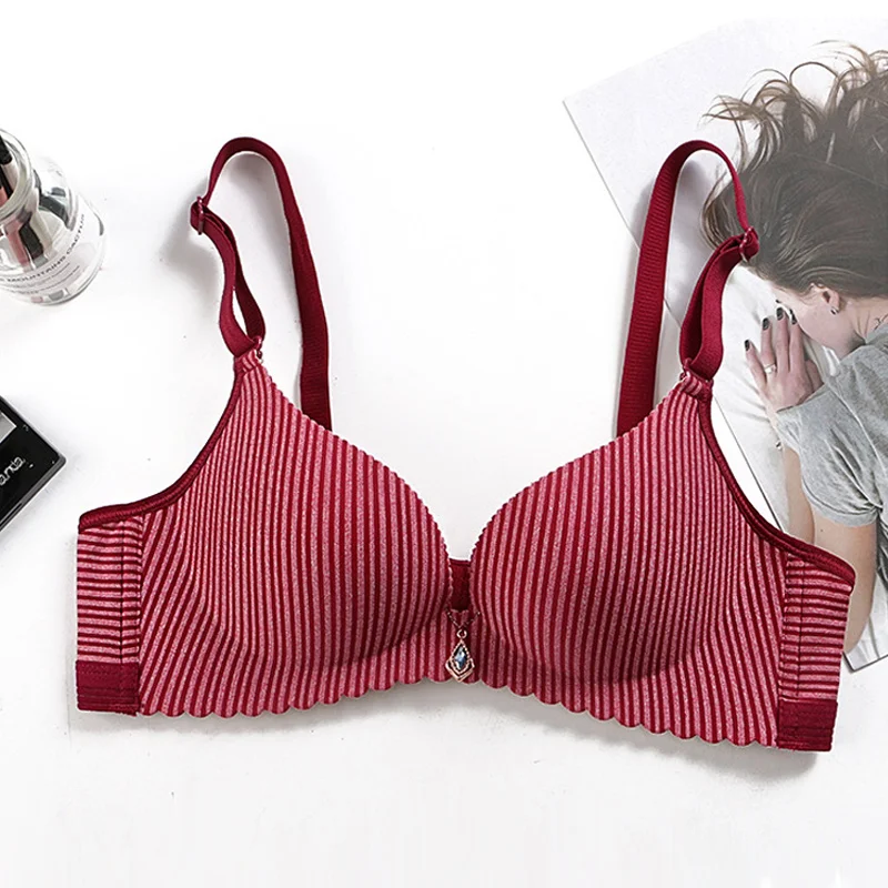 Women's Sexy Solid Bra Push High Underwear Seamless Without Steel Ring Bra Gathered Adjustable Comfortable Women's Underwear Women's Sexy Solid Bra Push High Underwear Seamless Without Steel Ring Bra Gathered Adjustable Comfortable Women's Underwear