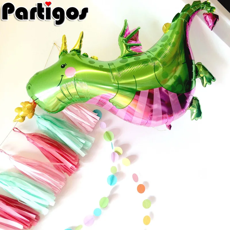 

New 50pc/lot Mini Small fire dragon Animal Foil Balloons Birthday Party Decor Kids Toys Baby Shower Party Dinosaur balloon
