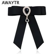 AWAYTR Кристалл однотонная ткань девушки галстук-бабочка для женщин Gravata Borboleta бабочка милый бант галстук шеи галстуки Cravate Femme Noeud