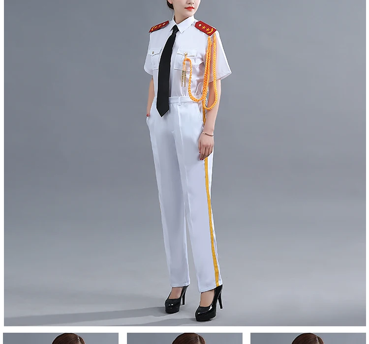Женская военная форма, летняя одежда с флагом, культурная брюки, блузка в стиле милитари+ штаны или юбка, армейская одежда для выступлений