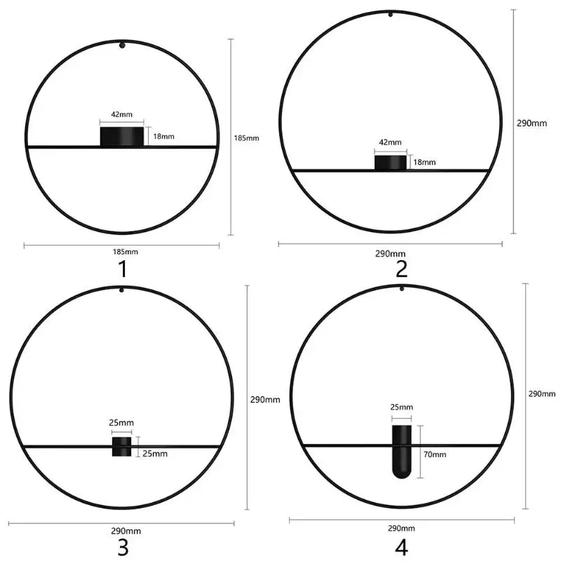 Круглый Подсвечник настенный Европейский 3D металлический подсвечник геометрический чайный светильник домашний декор ремесла свадебное украшение 19 29 см