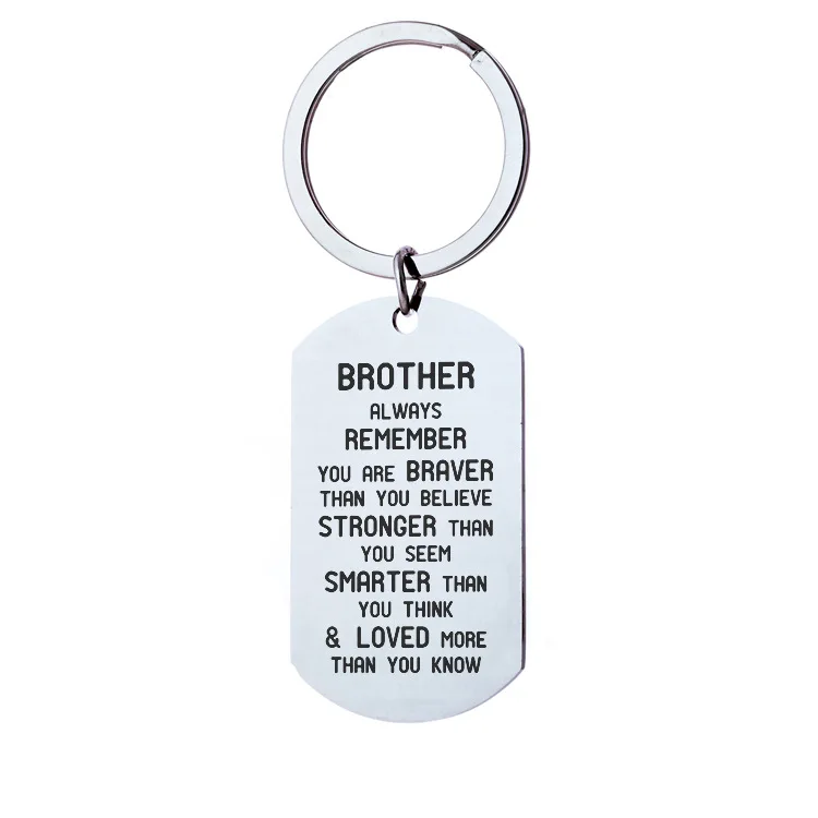 A: Big Brother & Little Sister YONGHUI Stainless Steel Keychain Keyrings for Big Little Brother Sister Women Men Boys Girls Birthday Christmas Gifts